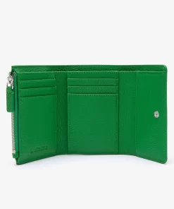 Lacoste Wallets & Small Leather Goods-Women'S Top Grain Leather Flap Close Wallet