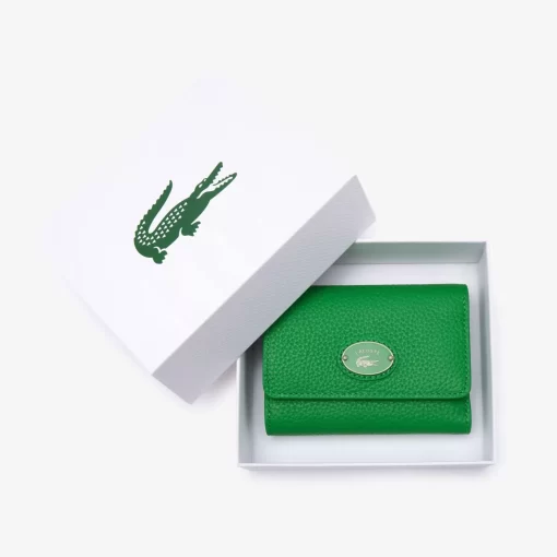 Lacoste Wallets & Small Leather Goods-Women'S Top Grain Leather Flap Close Wallet