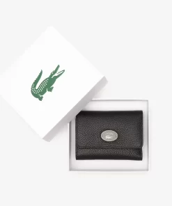 Lacoste Wallets & Small Leather Goods-Women'S Top Grain Leather Flap Close Wallet