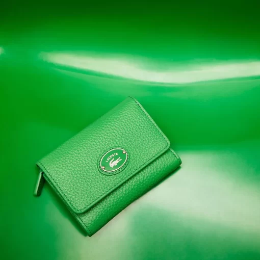 Lacoste Wallets & Small Leather Goods-Women'S Top Grain Leather Flap Close Wallet