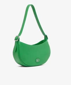 Lacoste Cross Body-Women'S Top Grain Leather Halfmoon Bag