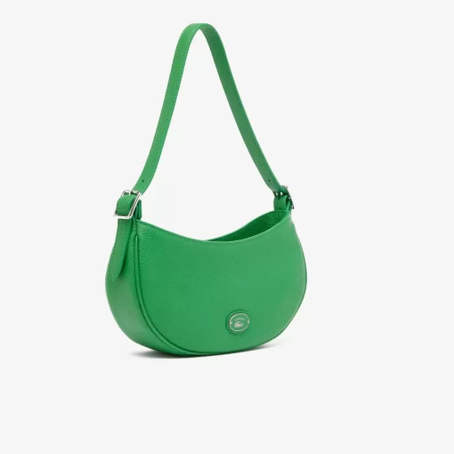 Lacoste Cross Body-Women'S Top Grain Leather Halfmoon Bag