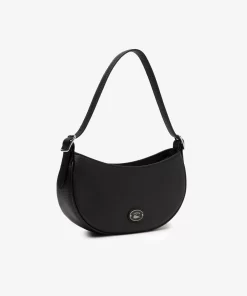 Lacoste Cross Body-Women'S Top Grain Leather Halfmoon Bag