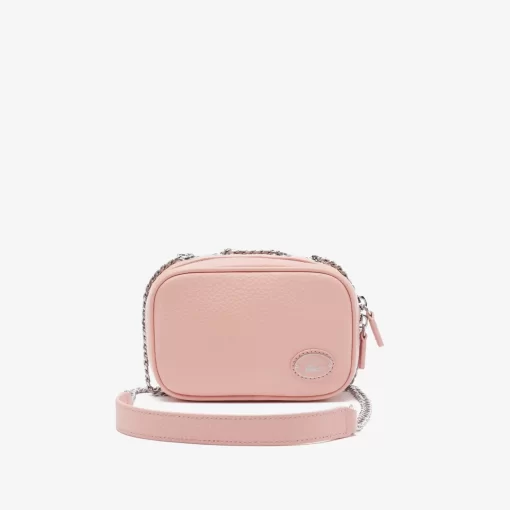 Lacoste Cross Body-Women'S Top Grain Leather Square Shoulder Bag