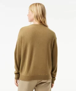 Lacoste Knitwear-Women'S V-Neck Sweater