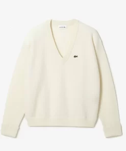 Lacoste Knitwear-Women'S V-Neck Sweater