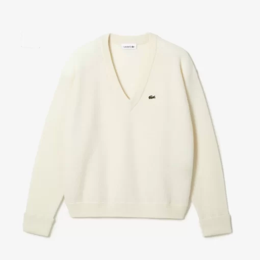 Lacoste Knitwear-Women'S V-Neck Sweater