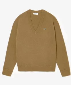 Lacoste Knitwear-Women'S V-Neck Sweater