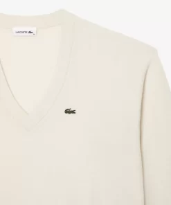 Lacoste Knitwear-Women'S V-Neck Sweater