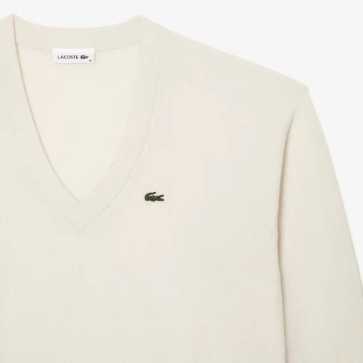 Lacoste Knitwear-Women'S V-Neck Sweater