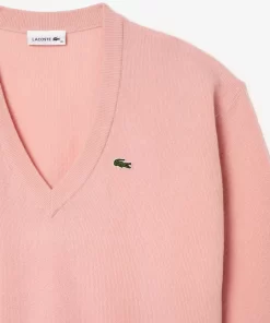 Lacoste Knitwear-Women'S V-Neck Sweater