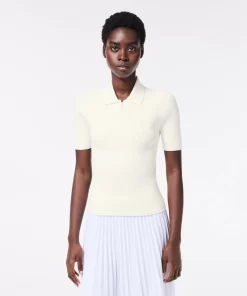 Lacoste Knitwear-Women'S Zipped Knit Polo Shirt