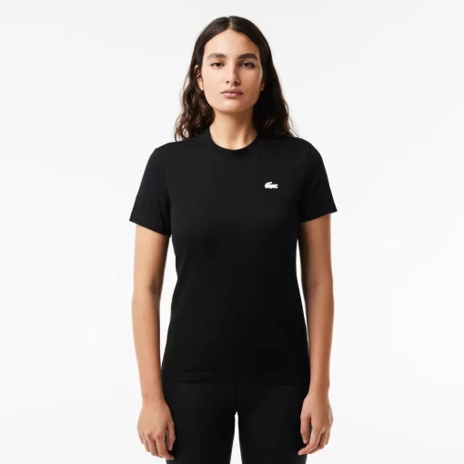 Lacoste Fitness & Training-Women'S Organic Cotton Ultra-Dry Jersey T-Shirt