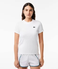 Lacoste Fitness & Training-Women'S Organic Cotton Ultra-Dry Jersey T-Shirt