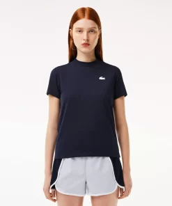 Lacoste Fitness & Training-Women'S Organic Cotton Ultra-Dry Jersey T-Shirt