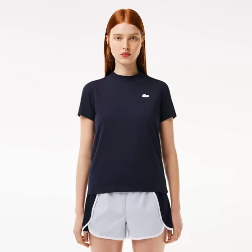 Lacoste Fitness & Training-Women'S Organic Cotton Ultra-Dry Jersey T-Shirt