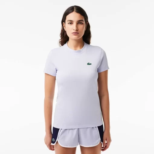 Lacoste Fitness & Training-Women'S Organic Cotton Ultra-Dry Jersey T-Shirt