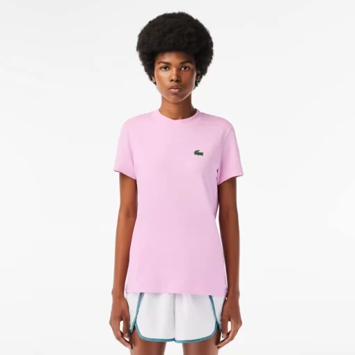 Lacoste Fitness & Training-Women'S Organic Cotton Ultra-Dry Jersey T-Shirt