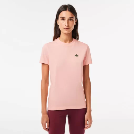 Lacoste Sport Clothing-Women'S Organic Cotton Ultra-Dry Jersey T-Shirt