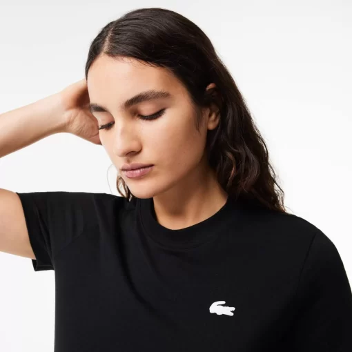 Lacoste Fitness & Training-Women'S Organic Cotton Ultra-Dry Jersey T-Shirt