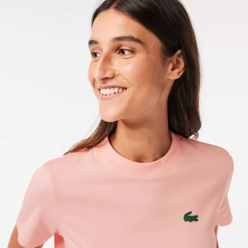 Lacoste Sport Clothing-Women'S Organic Cotton Ultra-Dry Jersey T-Shirt