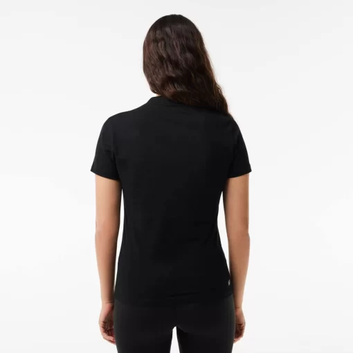 Lacoste Fitness & Training-Women'S Organic Cotton Ultra-Dry Jersey T-Shirt