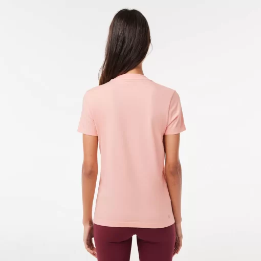 Lacoste Sport Clothing-Women'S Organic Cotton Ultra-Dry Jersey T-Shirt