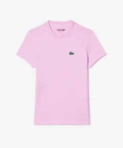 Lacoste Fitness & Training-Women'S Organic Cotton Ultra-Dry Jersey T-Shirt