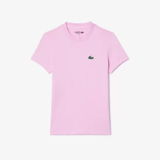 Lacoste Fitness & Training-Women'S Organic Cotton Ultra-Dry Jersey T-Shirt