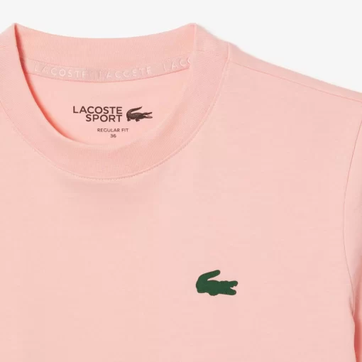 Lacoste Sport Clothing-Women'S Organic Cotton Ultra-Dry Jersey T-Shirt