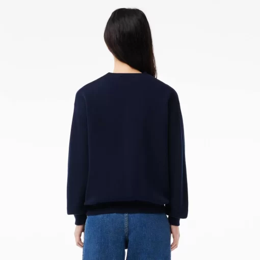 Lacoste Knitwear-Women'S Organic Cotton V-Neck Cardigan