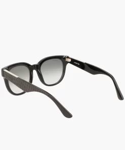 Lacoste Sunglasses-Women'S Oval Acetate Croco Skin Sunglasses