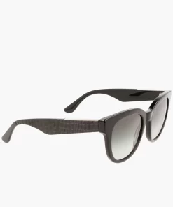 Lacoste Sunglasses-Women'S Oval Acetate Croco Skin Sunglasses