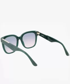 Lacoste Sunglasses-Women'S Rectangle Acetate Croco Skin Sunglasses