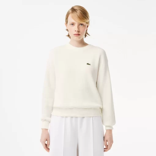 Lacoste Knitwear-Women'S Round Neck Organic Cotton Sweater