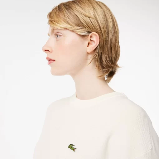 Lacoste Knitwear-Women'S Round Neck Organic Cotton Sweater