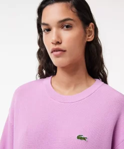 Lacoste Knitwear-Women'S Round Neck Organic Cotton Sweater