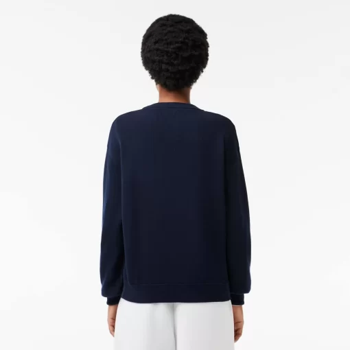 Lacoste Knitwear-Women'S Round Neck Organic Cotton Sweater