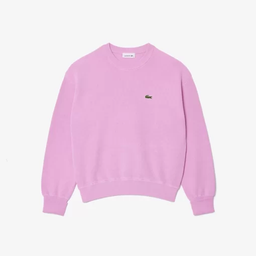 Lacoste Knitwear-Women'S Round Neck Organic Cotton Sweater