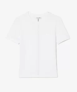 Lacoste T-Shirts-Women'S Slim Fit Crew Neck Cotton Blend T-Shirt