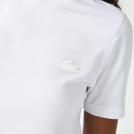 Lacoste T-Shirts-Women'S Slim Fit Crew Neck Cotton Blend T-Shirt