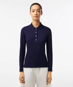 Lacoste Polo Shirts-Women'S Slim Fit Stretch Pique Polo Shirt