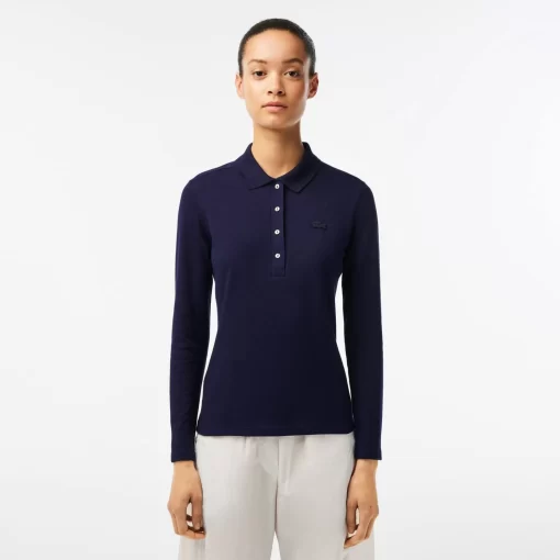 Lacoste Polo Shirts-Women'S Slim Fit Stretch Pique Polo Shirt