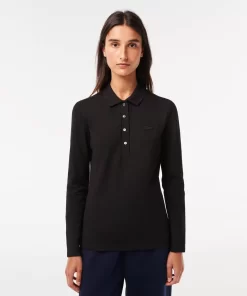 Lacoste Polo Shirts-Women'S Slim Fit Stretch Pique Polo Shirt