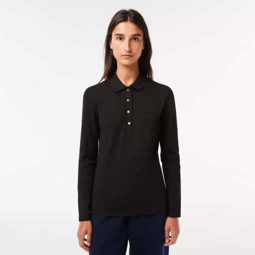 Lacoste Polo Shirts-Women'S Slim Fit Stretch Pique Polo Shirt