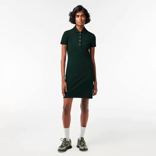 Lacoste Dresses & Skirts-Women'S Stretch Cotton Pique Polo Dress