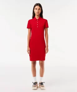 Lacoste Dresses & Skirts-Women'S Stretch Cotton Pique Polo Dress