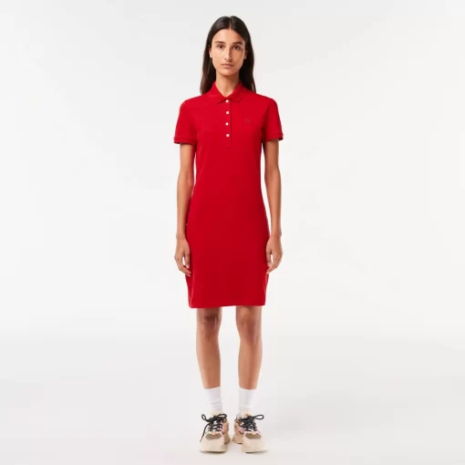 Lacoste Dresses & Skirts-Women'S Stretch Cotton Pique Polo Dress