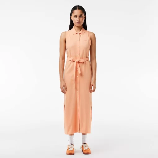 Lacoste Dresses & Skirts-Women'S Stretch Cotton Pique Polo Dress