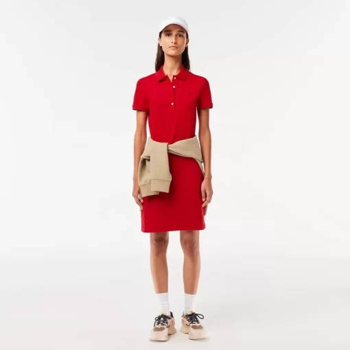 Lacoste Dresses & Skirts-Women'S Stretch Cotton Pique Polo Dress